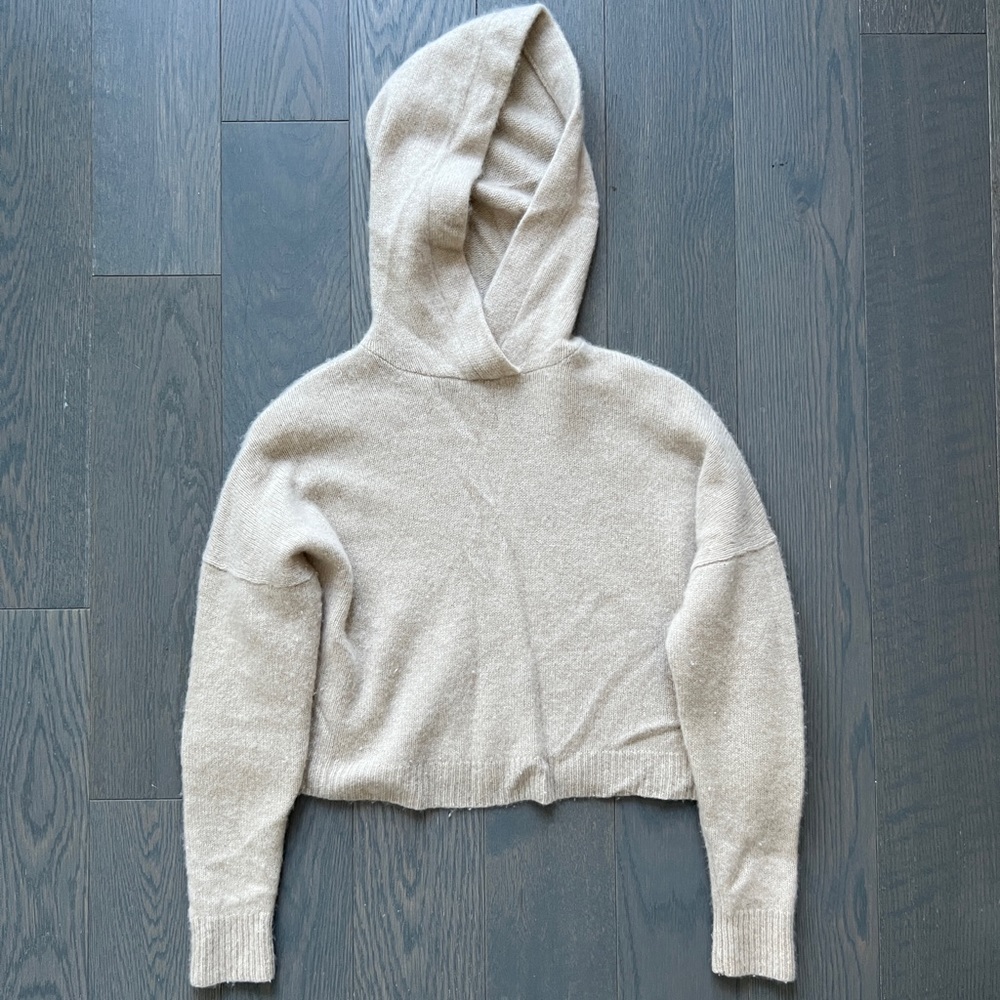 Theory Cashmere Cropped Hoodie